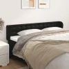 magasin paris VidaXL Tête De Lit Avec Oreilles Noir 163x23x78/88 Cm Similicuir 19