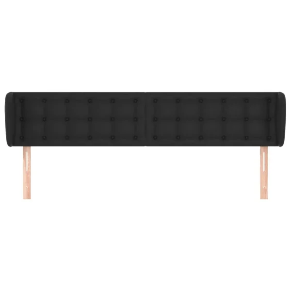 magasin paris VidaXL Tête De Lit Avec Oreilles Noir 163x23x78/88 Cm Similicuir 4