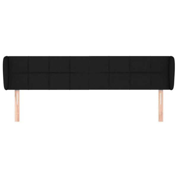 VidaXL Tête De Lit Avec Oreilles Noir 163x23x78/88 Cm Tissu Large choix en ligne 4