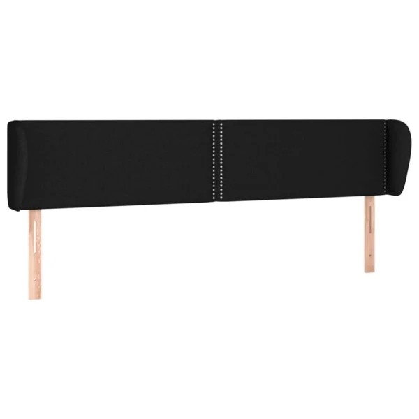 VidaXL Tête De Lit Avec Oreilles Noir 163x23x78/88 Cm Tissu Top ventes 3