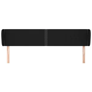 VidaXL Tête De Lit Avec Oreilles Noir 163x23x78/88 Cm Tissu Top ventes 11