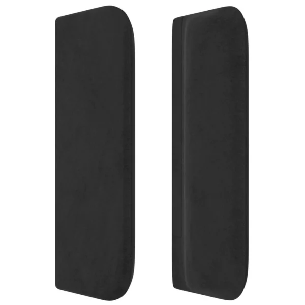 VidaXL Tête De Lit Avec Oreilles Noir 203x16x78/88 Cm Velours magasin france 5