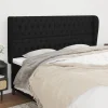 VidaXL Tête De Lit Avec Oreilles Noir 203x23x118/128 Cm Tissu marque pas cher 16