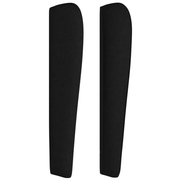 VidaXL Tête De Lit Avec Oreilles Noir 203x23x118/128 Cm Tissu marque pas cher 5