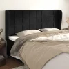 VidaXL Tête De Lit Avec Oreilles Noir 203x23x118/128 Cm Velours à prix d'occasion 16