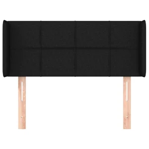 magasin paris VidaXL Tête De Lit Avec Oreilles Noir 83x16x78/88 Cm Tissu 11