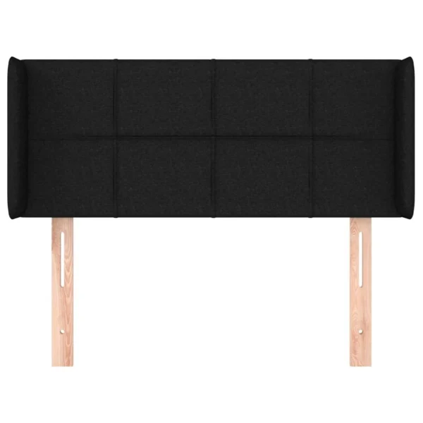 magasin paris VidaXL Tête De Lit Avec Oreilles Noir 83x16x78/88 Cm Tissu 4