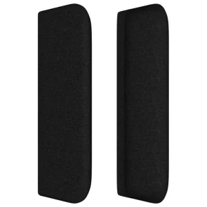 VidaXL Tête De Lit Avec Oreilles Noir 83x16x78/88 Cm Tissu grande promotion 13