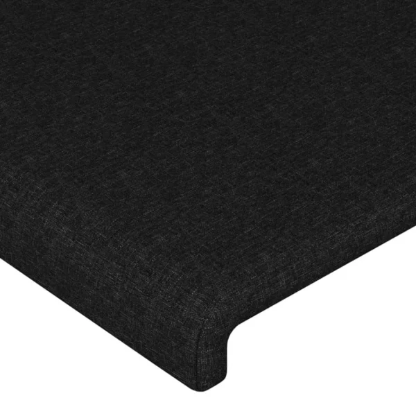 VidaXL Tête De Lit Avec Oreilles Noir 83x16x78/88 Cm Tissu grande promotion 6