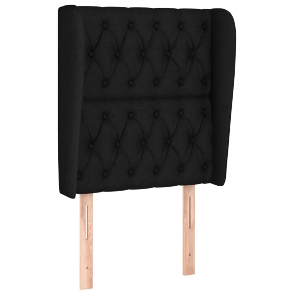 VidaXL Tête De Lit Avec Oreilles Noir 83x23x118/128 Cm Tissu marque pas cher en ligne 3