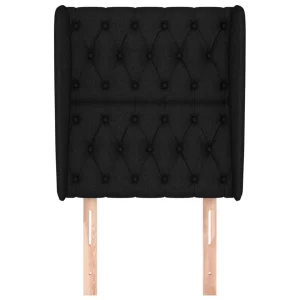 VidaXL Tête De Lit Avec Oreilles Noir 83x23x118/128 Cm Tissu marque pas cher en ligne 11