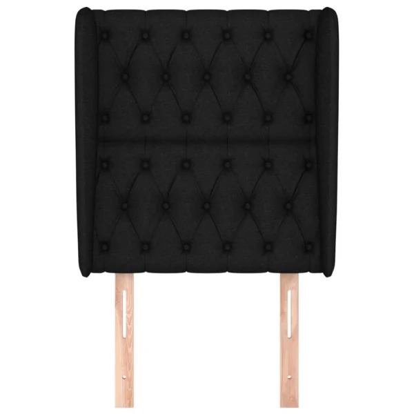 VidaXL Tête De Lit Avec Oreilles Noir 83x23x118/128 Cm Tissu marque pas cher en ligne 4