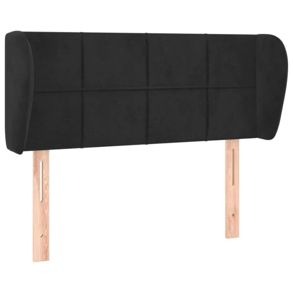 VidaXL Tête De Lit Avec Oreilles Noir 83x23x78/88 Cm Velours design à la mode 3