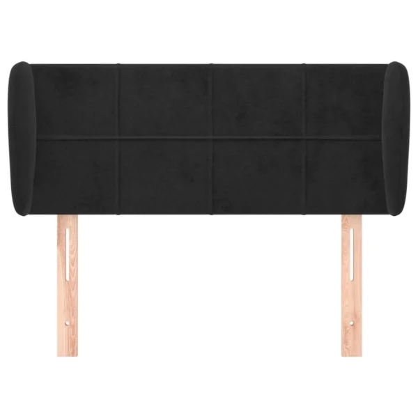 VidaXL Tête De Lit Avec Oreilles Noir 83x23x78/88 Cm Velours design à la mode 4