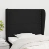 VidaXL Tête De Lit Avec Oreilles Noir 93x23x118/128 Cm Tissu Paiement sécurisé 19