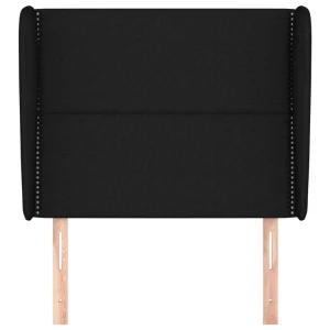 VidaXL Tête De Lit Avec Oreilles Noir 93x23x118/128 Cm Tissu Paiement sécurisé 11