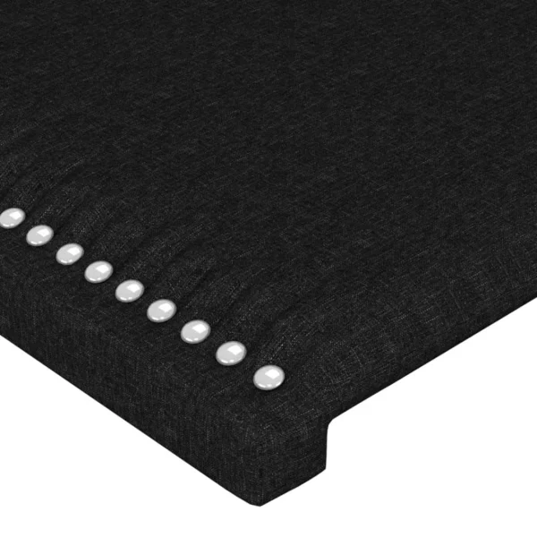 VidaXL Tête De Lit Avec Oreilles Noir 93x23x118/128 Cm Tissu Paiement sécurisé 6