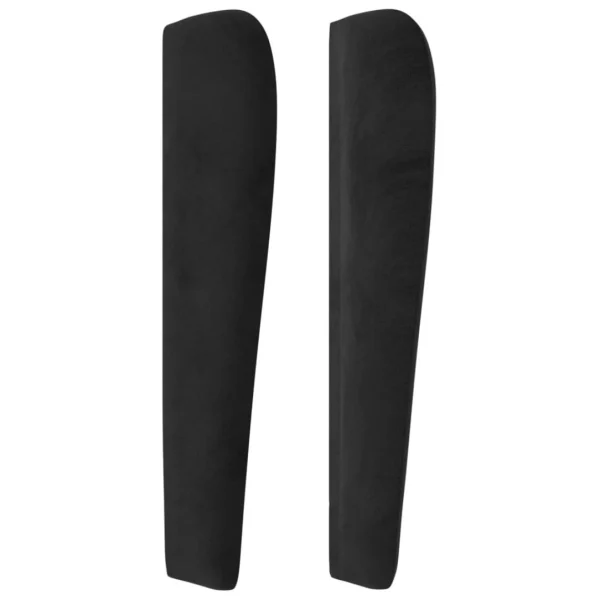 VidaXL Tête De Lit Avec Oreilles Noir 93x23x118/128 Cm Velours marques de renommée 5