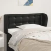 VidaXL Tête De Lit Avec Oreilles Noir 93x23x78/88 Cm Similicuir magasin 19