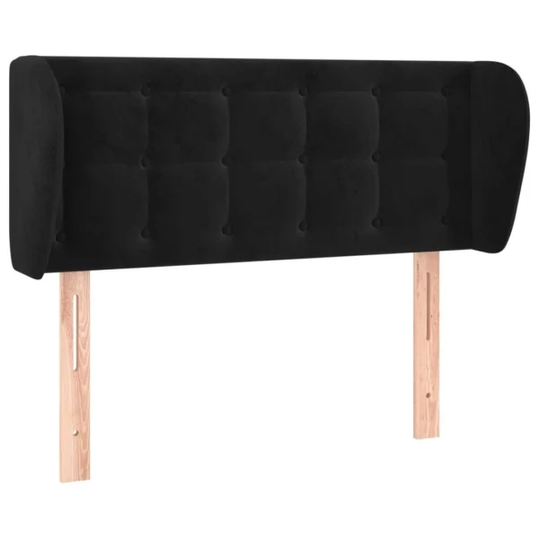 en promotion VidaXL Tête De Lit Avec Oreilles Noir 93x23x78/88 Cm Velours 3