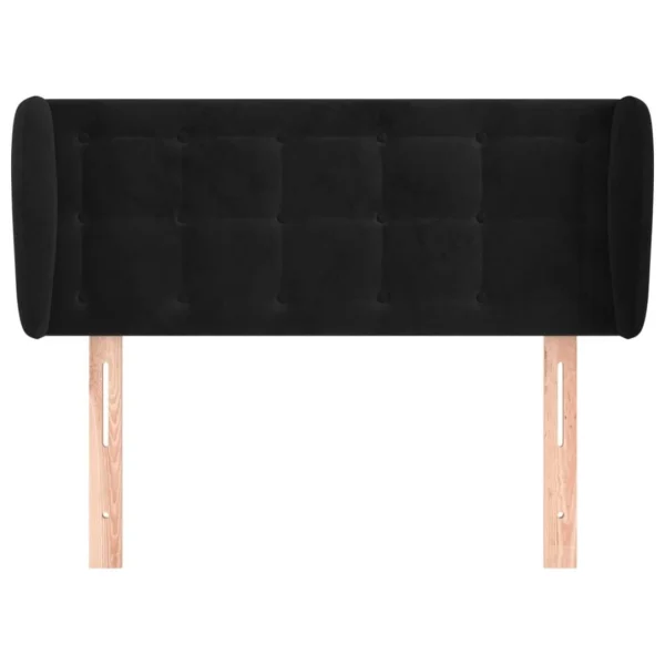 en promotion VidaXL Tête De Lit Avec Oreilles Noir 93x23x78/88 Cm Velours 4