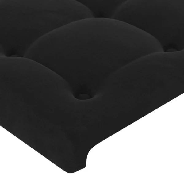 en promotion VidaXL Tête De Lit Avec Oreilles Noir 93x23x78/88 Cm Velours 6