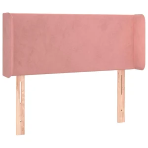 outlet soldes VidaXL Tête De Lit Avec Oreilles Rose 103x16x78/88 Cm Velours 9