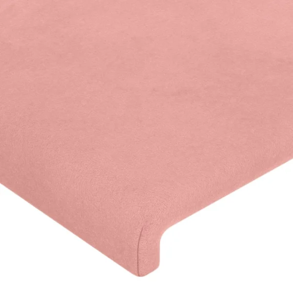 outlet soldes VidaXL Tête De Lit Avec Oreilles Rose 103x16x78/88 Cm Velours 6