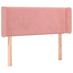 boutique en france VidaXL Tête De Lit Avec Oreilles Rose 103x16x78/88 Cm Velours 9