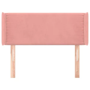 boutique en france VidaXL Tête De Lit Avec Oreilles Rose 103x16x78/88 Cm Velours 11