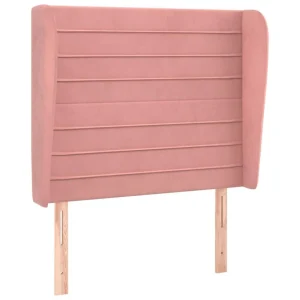 france VidaXL Tête De Lit Avec Oreilles Rose 103x23x118/128 Cm Velours 9