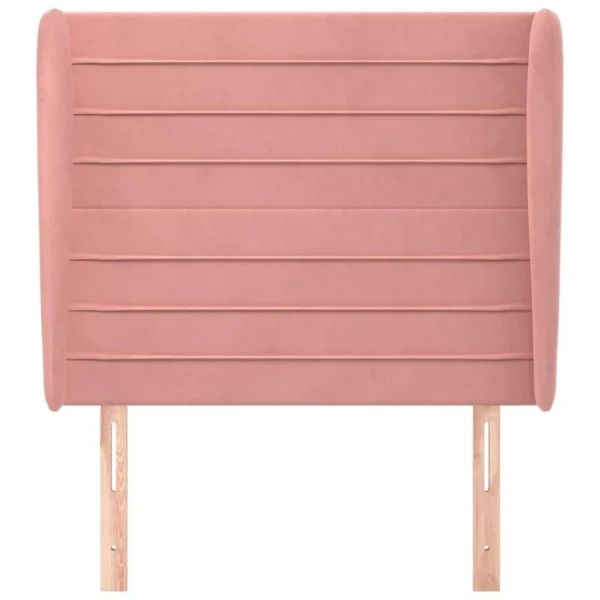france VidaXL Tête De Lit Avec Oreilles Rose 103x23x118/128 Cm Velours 4