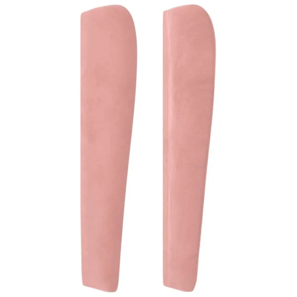 france VidaXL Tête De Lit Avec Oreilles Rose 103x23x118/128 Cm Velours 5