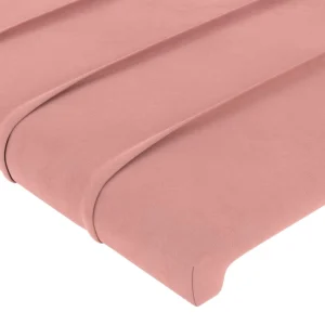 france VidaXL Tête De Lit Avec Oreilles Rose 103x23x118/128 Cm Velours 15