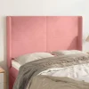 VidaXL Tête De Lit Avec Oreilles Rose 147x16x118/128 Cm Velours grossiste en ligne 17
