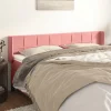 VidaXL Tête De Lit Avec Oreilles Rose 163x16x78/88 Cm Velours Nouvelle tendance 19