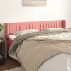 Retour Gratuit VidaXL Tête De Lit Avec Oreilles Rose 203x16x78/88 Cm Velours 17