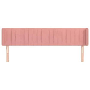 Retour Gratuit VidaXL Tête De Lit Avec Oreilles Rose 203x16x78/88 Cm Velours 11