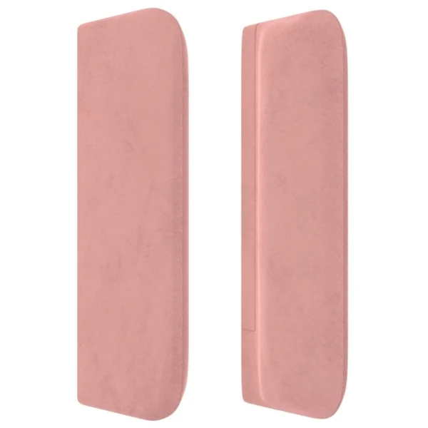 Retour Gratuit VidaXL Tête De Lit Avec Oreilles Rose 203x16x78/88 Cm Velours 5