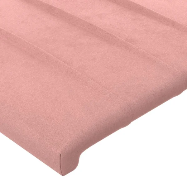 Retour Gratuit VidaXL Tête De Lit Avec Oreilles Rose 203x16x78/88 Cm Velours 6