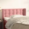 magasin solde VidaXL Tête De Lit Avec Oreilles Rose 83x16x78/88 Cm Velours 17