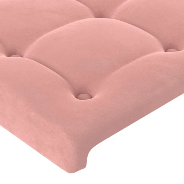 magasin solde VidaXL Tête De Lit Avec Oreilles Rose 83x16x78/88 Cm Velours 6