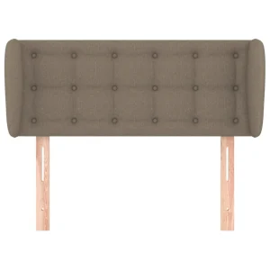 soldes ligne VidaXL Tête De Lit Avec Oreilles Taupe 103x23x78/88 Cm Tissu 11