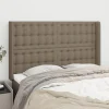 Meilleur Prix VidaXL Tête De Lit Avec Oreilles Taupe 147x16x118/128 Cm Tissu 19