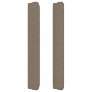 Meilleur Prix VidaXL Tête De Lit Avec Oreilles Taupe 147x16x118/128 Cm Tissu 13