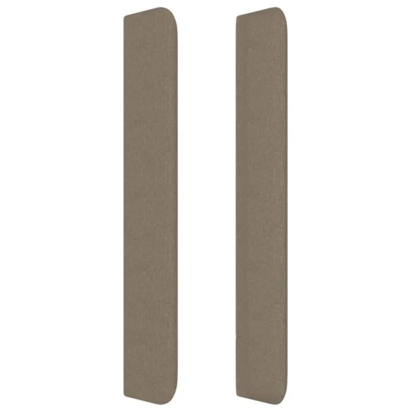 Meilleur Prix VidaXL Tête De Lit Avec Oreilles Taupe 147x16x118/128 Cm Tissu 5