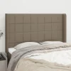 VidaXL Tête De Lit Avec Oreilles Taupe 147x16x118/128 Cm Tissu magasin pour 19