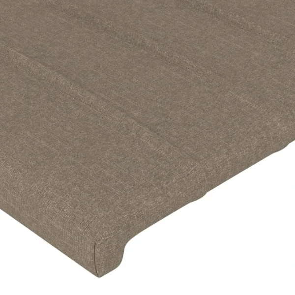 à prix promos VidaXL Tête De Lit Avec Oreilles Taupe 147x16x118/128 Cm Tissu 6