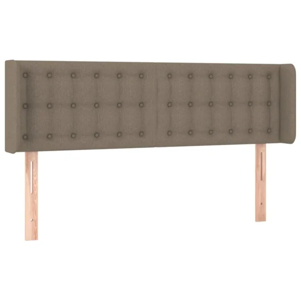 VidaXL Tête De Lit Avec Oreilles Taupe 147x16x78/88 Cm Tissu fashioniable 3