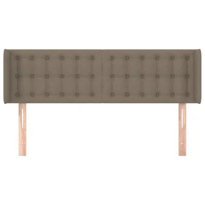 VidaXL Tête De Lit Avec Oreilles Taupe 147x16x78/88 Cm Tissu fashioniable 11